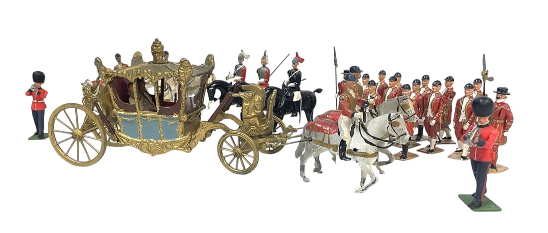 29 PIECE BRITAINS LEAD SOLDIERS INCL CORONATION COACH