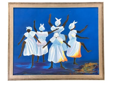 A DANCE OF PRAISE PAINTING SIGNED