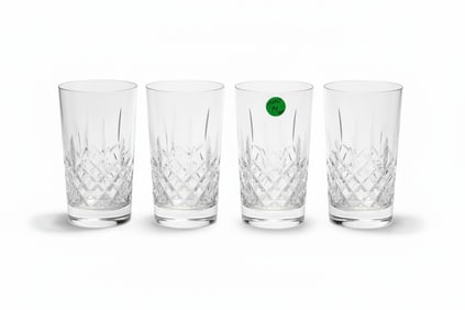 4 ROGASKA CUT CRYSTAL HIGHBALL GLASSES