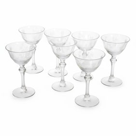 7 TIFFIN PERSIAN PHEASANT LIQUOR COCKTAIL GLASSES
