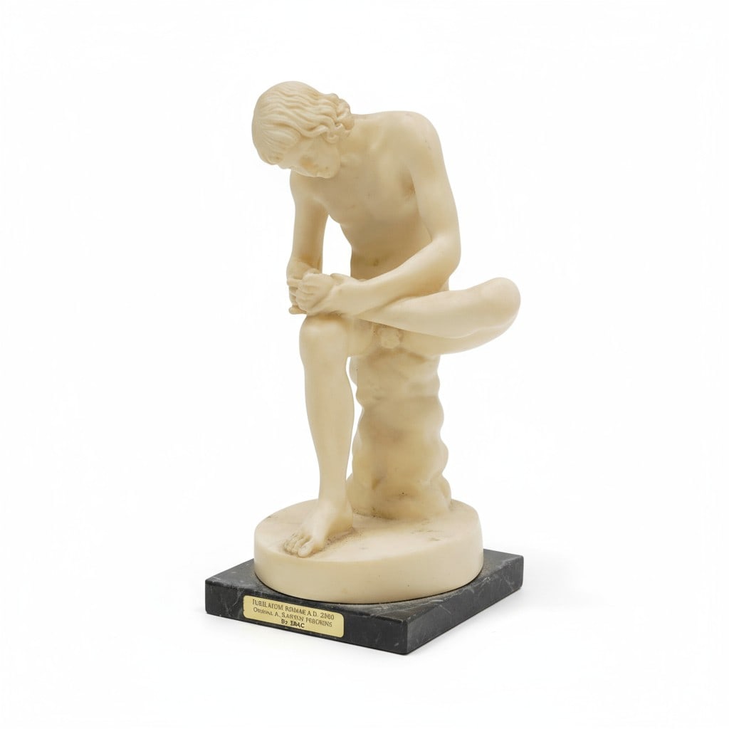 A SANTINI ITALY BOY WITH THORN SCULPTURE (1 of 8)