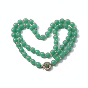 VINTAGE 1940S PEKING GLASS NECKLACE