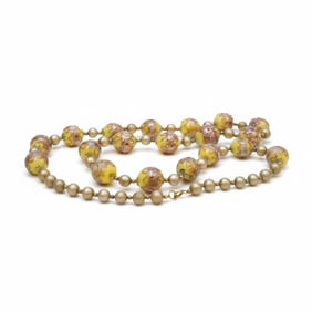 VINTAGE ITALIAN MURANO FIORATO WEDDING CAKE NECKLACE