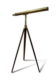 ANTIQUE E.G. WOOD LONDON BRASS TELESCOPE