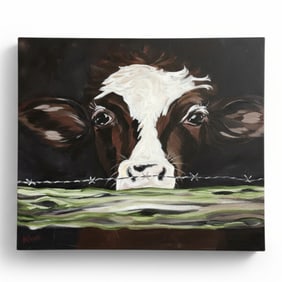 CONTEMPORARY COW PAINTING SIGNED ALLEN