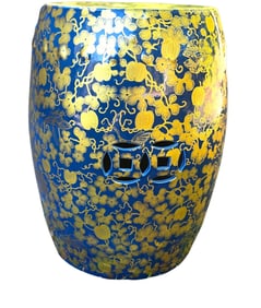 GUMPS MIDNIGHT PORCELAIN GARDEN STOOL