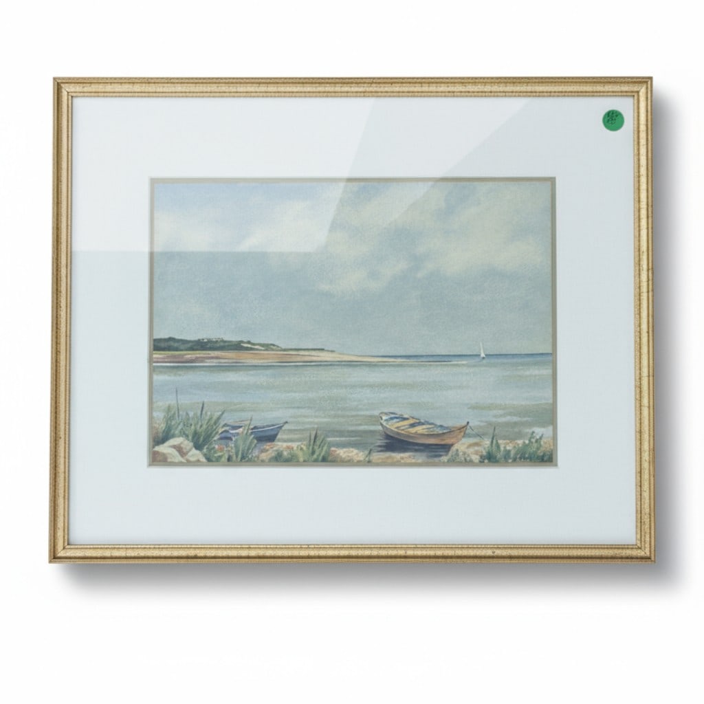 1940 MAINE COASTAL WATERCOLOR JAMES CAIE (1 of 3)