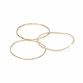 3 VINTAGE 14k YELLOW GOLD BANGLES