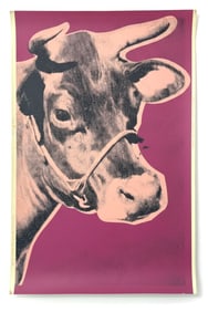 WARHOL 1977 COW WALLPAPER SCREEN PRINT SEATTLE
