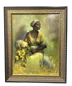 JOHN CARROLL DOYLE ORIGINAL OIL SUMMER AND SUNFLOWERS