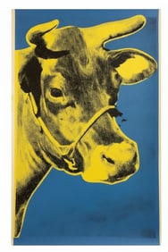 WARHOL 1971 FACTORY COW WALLPAPER SCREENPRINT