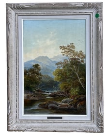 DAVID BATES (1840-1921) BRITISH RIVER LANDSCAPE