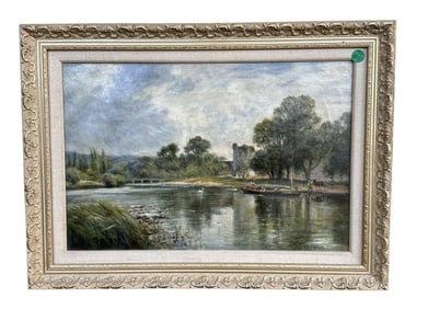 WALTER WALLOR CAFFYN (English 1845-1898) RIVER LANDSCAPE