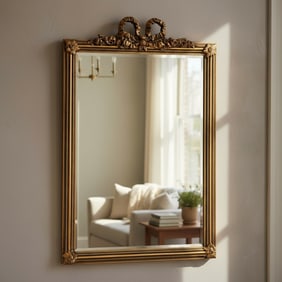 A 19th c CARVED LOUIS XVI STYLE MIRROR