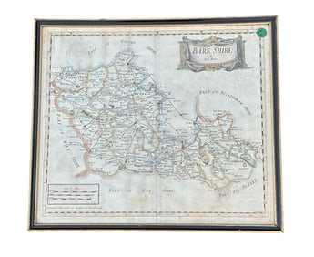ROBERT MORDEN (1650-1703) BARK SHIRE MAP FRAMED