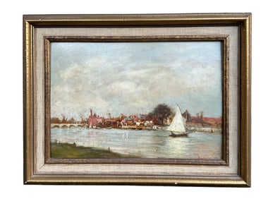 WILLIAM LIONEL WYLLIE (1851-1931) SAILING ON THE THAMES