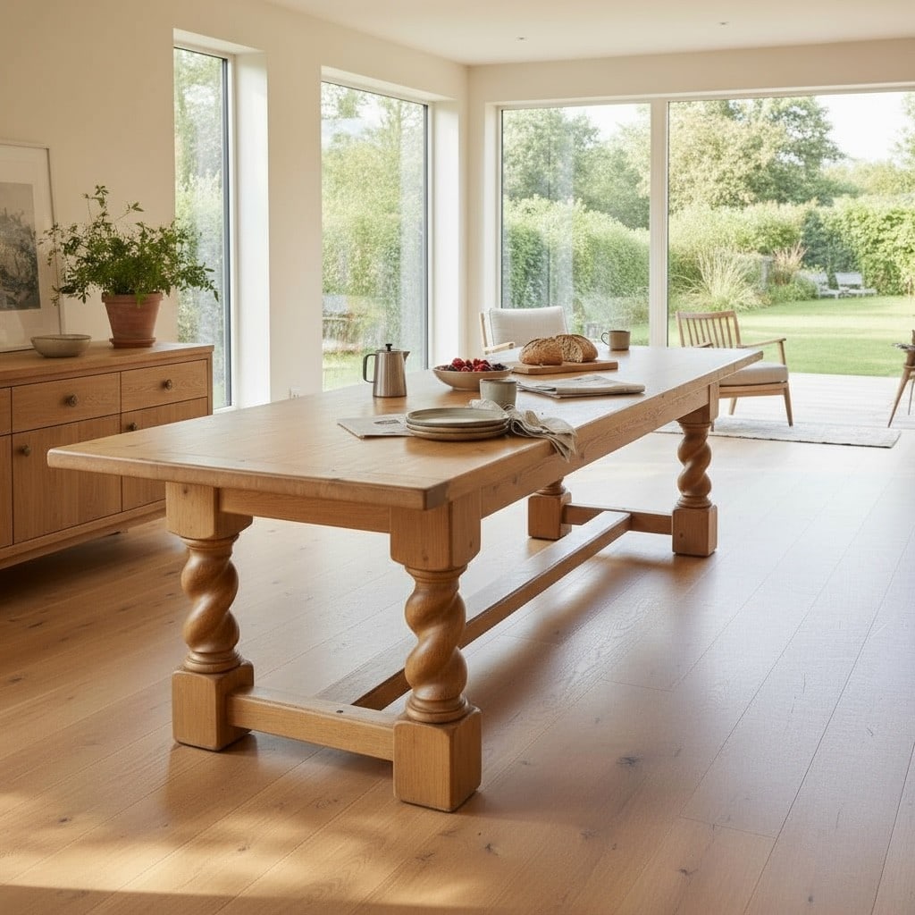 MONUMENTAL ANTIQUE ENGLISH PINE REFECTORY TABLE (1 of 5)