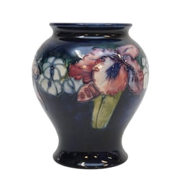 MOORCROFT POTTERY ORCHID VASE SIGNED