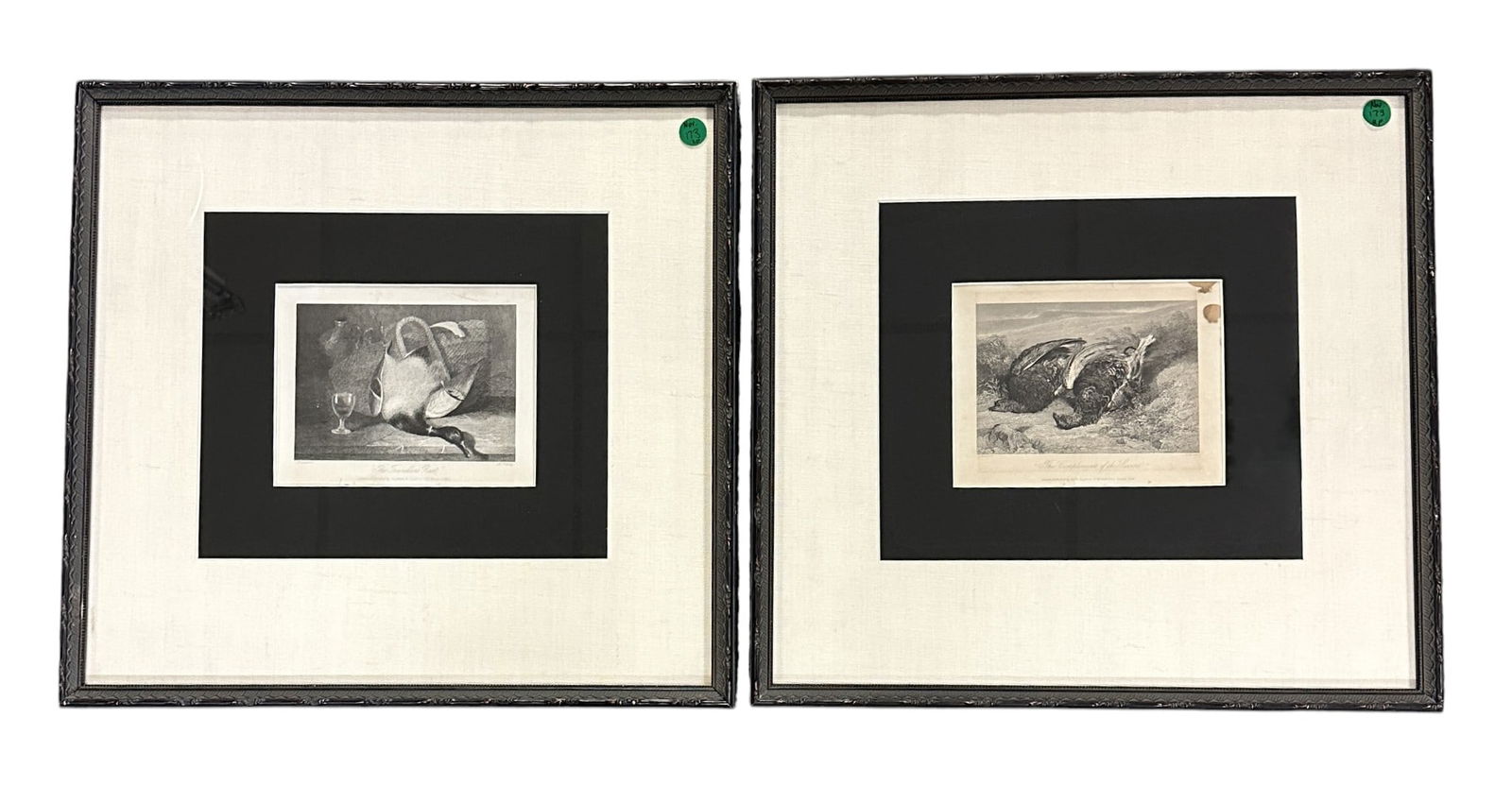 2 ANTIQUE ENGRAVINGS STILL LIFE WITH GAME (1 of 4)