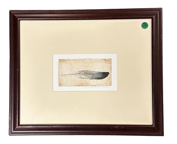ARMANDO SOBRAL LTD EDITION ENGRAVING FEATHER