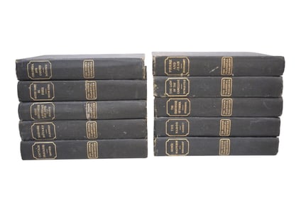 10 ANTIQUE VOLUMES OF "THE FRENCH CLASSICAL ROMANCES"