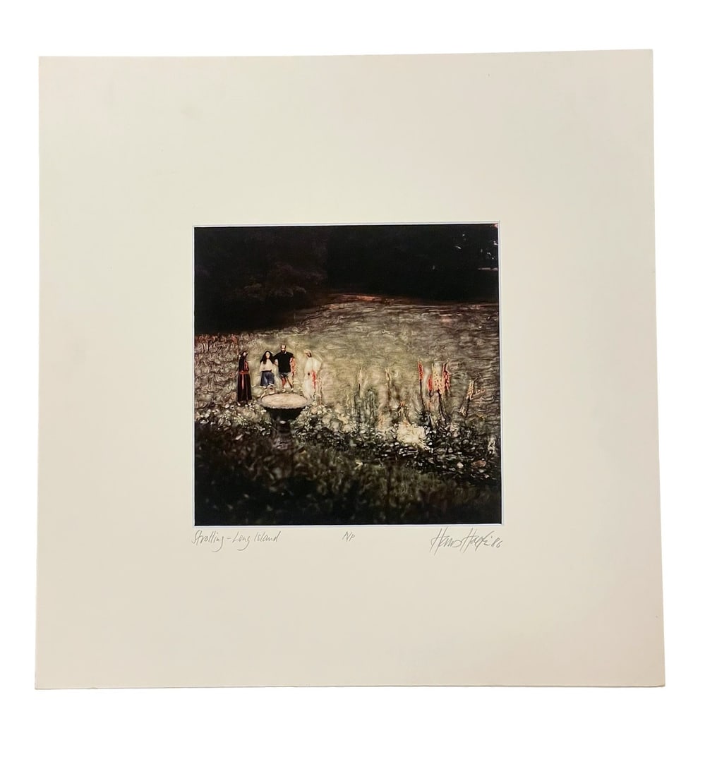 HANS HOEFER STROLLING LONG ISLAND ARTISTS PROOF: Vintage Hans Hoefer "Strolling Long Island" Artist Proof, 1986. Signed and titled in pencil by the artist. Measures 20 1/2"x20". Weight 12 oz. Hans Hoefer traveled through his life as a restless paint