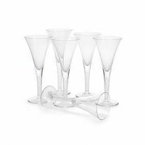 GROUP OF 8 AIR TWIST STEM GLASSES