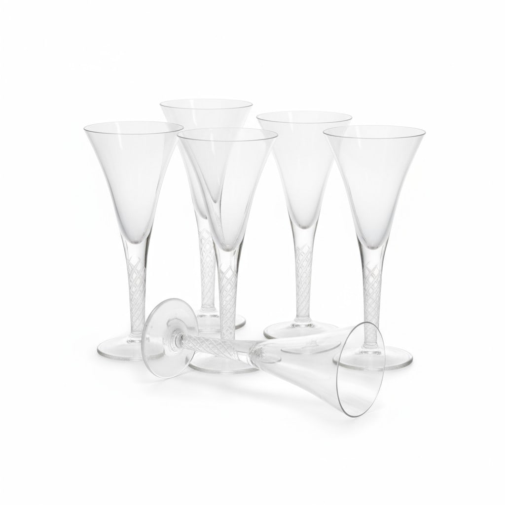 GROUP OF 8 AIR TWIST STEM GLASSES (1 of 3)
