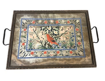 ART DECO HAND PAINTED DECORATIVE TRAY