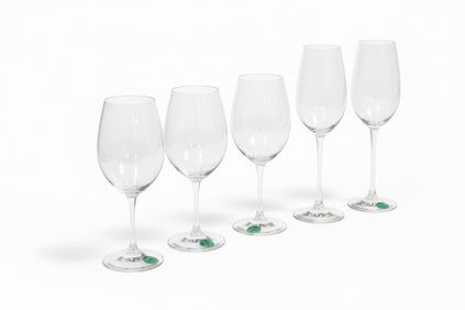 5 RIEDEL WINE GLASSES