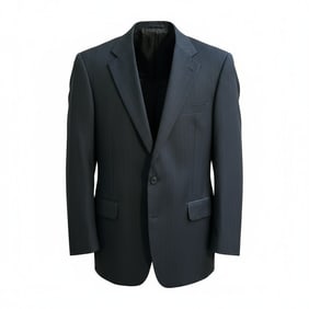 VINTAGE BURBERRY 100 % WOOL NAVY PINSTRIPE & GRAY BLAZER