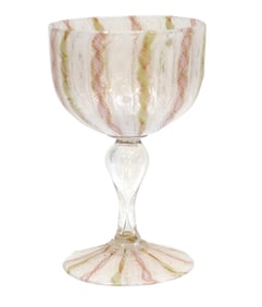 MID CENTURY VENETIAN LATTICINO MURANO GLASS