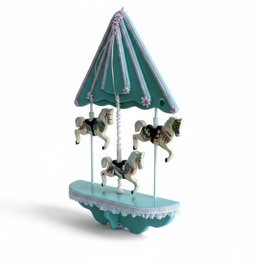 VINTAGE HANDCARVED AND PAINTED CAROUSEL WALL DECOR (1 of 5)