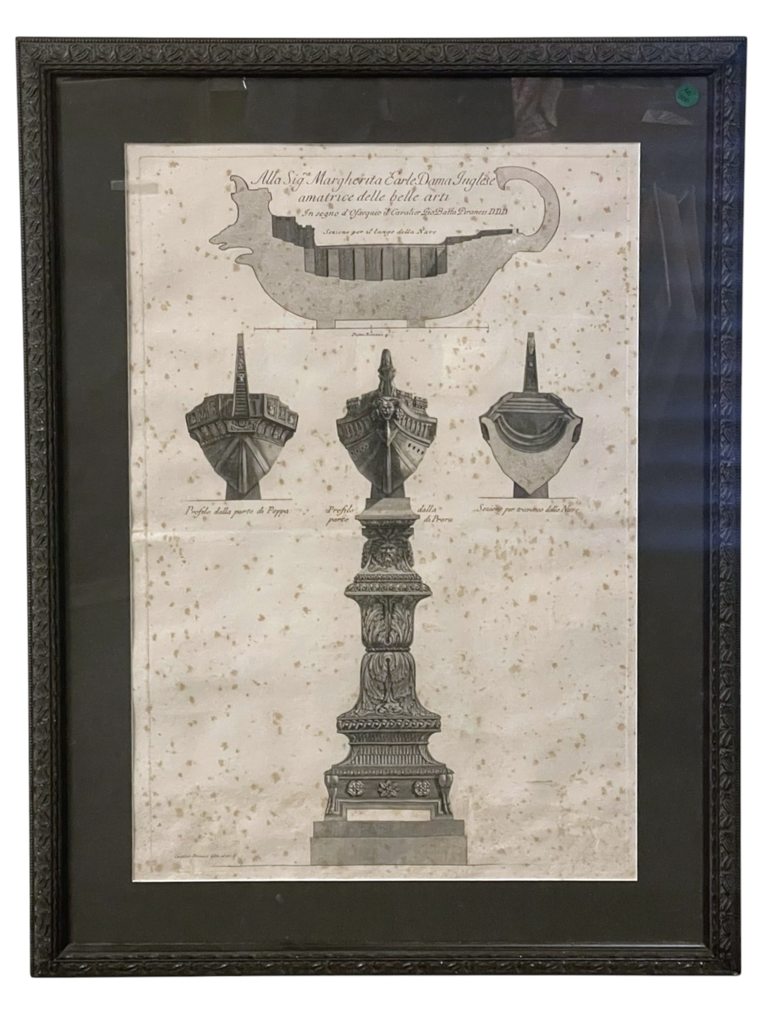 ETCHING OF A SHIP GIOVANNI BATTISTA PIRANESI 1780 (1 of 5)