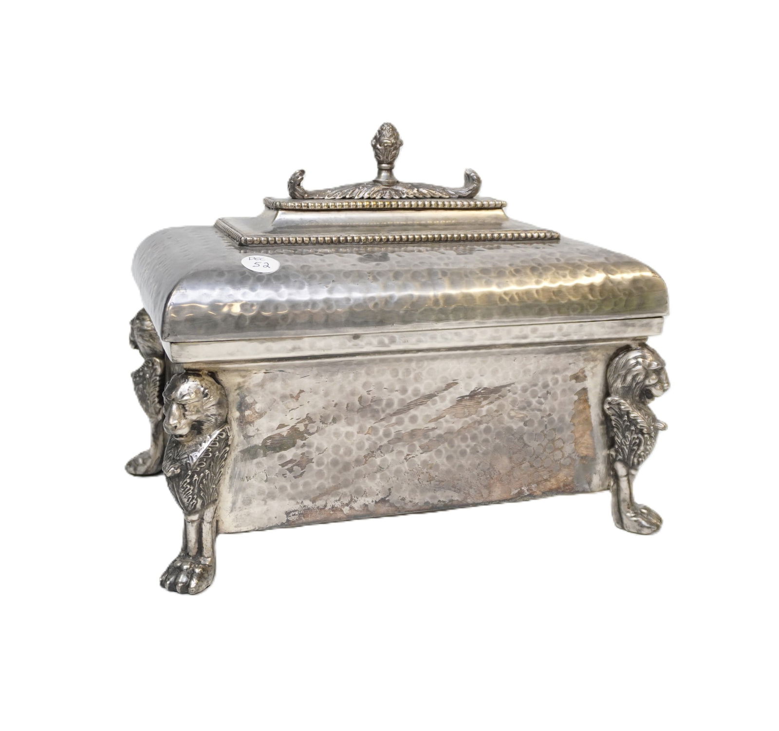 CONTINENTAL NEOCLASSICAL HAND HAMMERED CASKET (1 of 4)