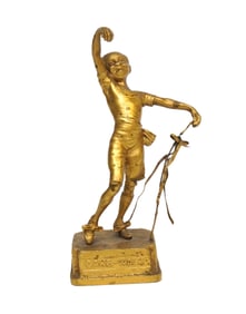 CARL KAUBA (1865-1922) GILDED VIENNA BRONZE CAKEWALK 5 1/2"