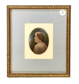 ORIGINAL 1920s ART DECO OIL PORTRAIT MINIATURE