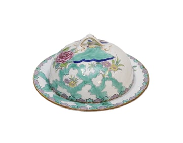 CROWN STAFFORDSHIRE ROCK BIRD COVERED BUTTER