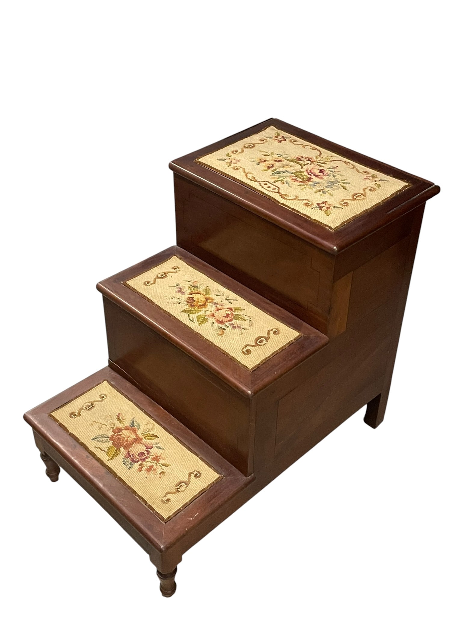 19th c MAHOGANY LIBRARY / BED STEPS (1 of 4)