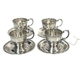 8 pc STERLING DOMINICK & HAFF DEMITASSE SET