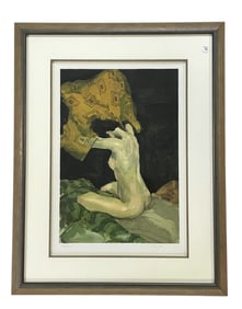 MALCOLM LIEPKE SEATED NUDE LITHOGRAPH LTD ED