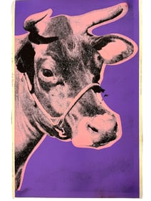 WARHOL 1977 COW WALLPAPER SCREEN PRINT SEATTLE