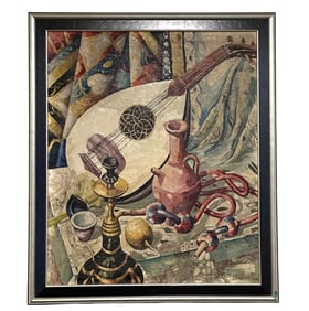 JOHN ANDREWS (ANDREE) 1935 MODERNIST STILL LIFE OIL