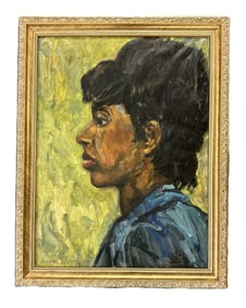 BEAUFORD DELANEY 1965 PORTRAIT OF A WOMAN