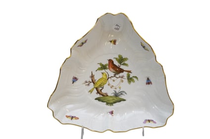 HEREND ROTHSCHILD BIRD TRIANGLE VEGETABLE DISH