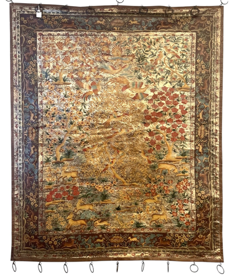 LARGE HAND PAINTED TREE OF LIFE WALL HANGING (1 of 9)