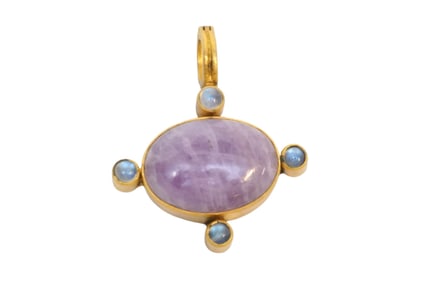 DINA MACKNEY KUNZITE & MOONSTONE PENDANT
