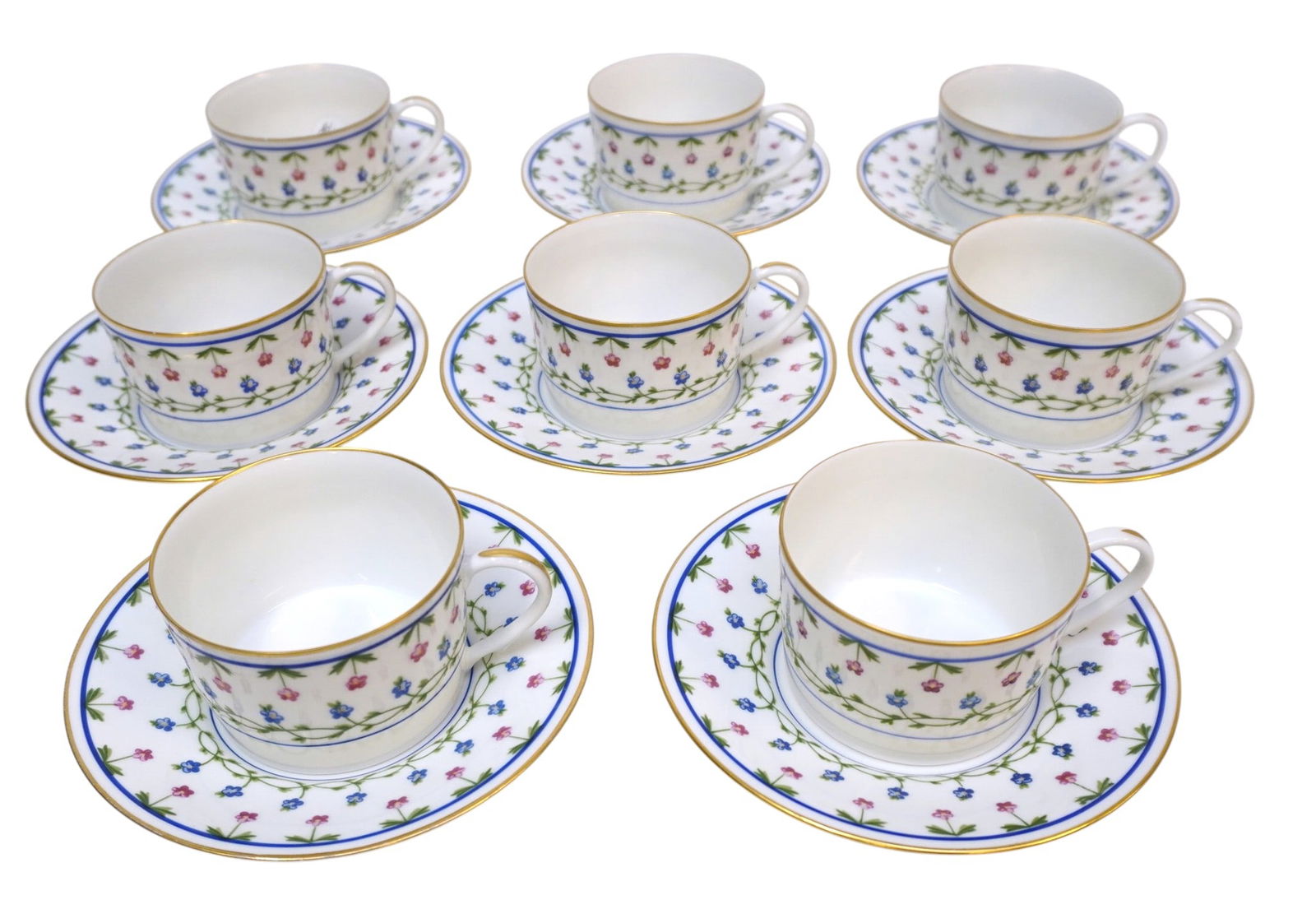 16 PC RAYNAUD LIMOGES CERALENE LAFAYETTE CUPS & SAUCERS (1 of 5)