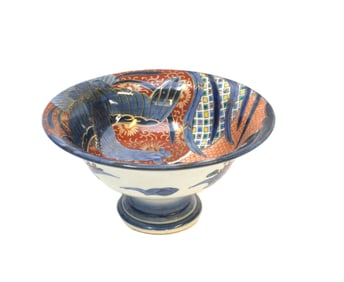 MEIJI PERIOD JAPANESE IMARI PHOENIX BOWL