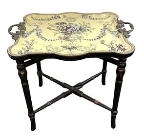 CASTILIAN IMPORTS STYLE FAMILLE JAUNE TRAY TABLE